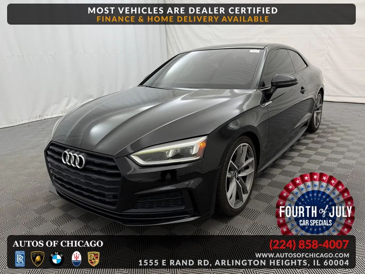 Mythos Black Metallic 2019 Audi A5 Coupe All-Wheel Drive Automatic