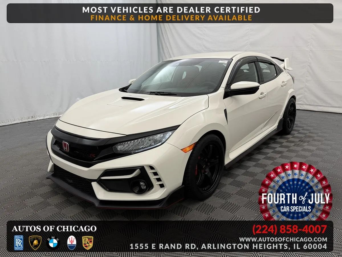 Championship White 2021 Honda Civic Type R Hatchback Front-Wheel Drive Manual