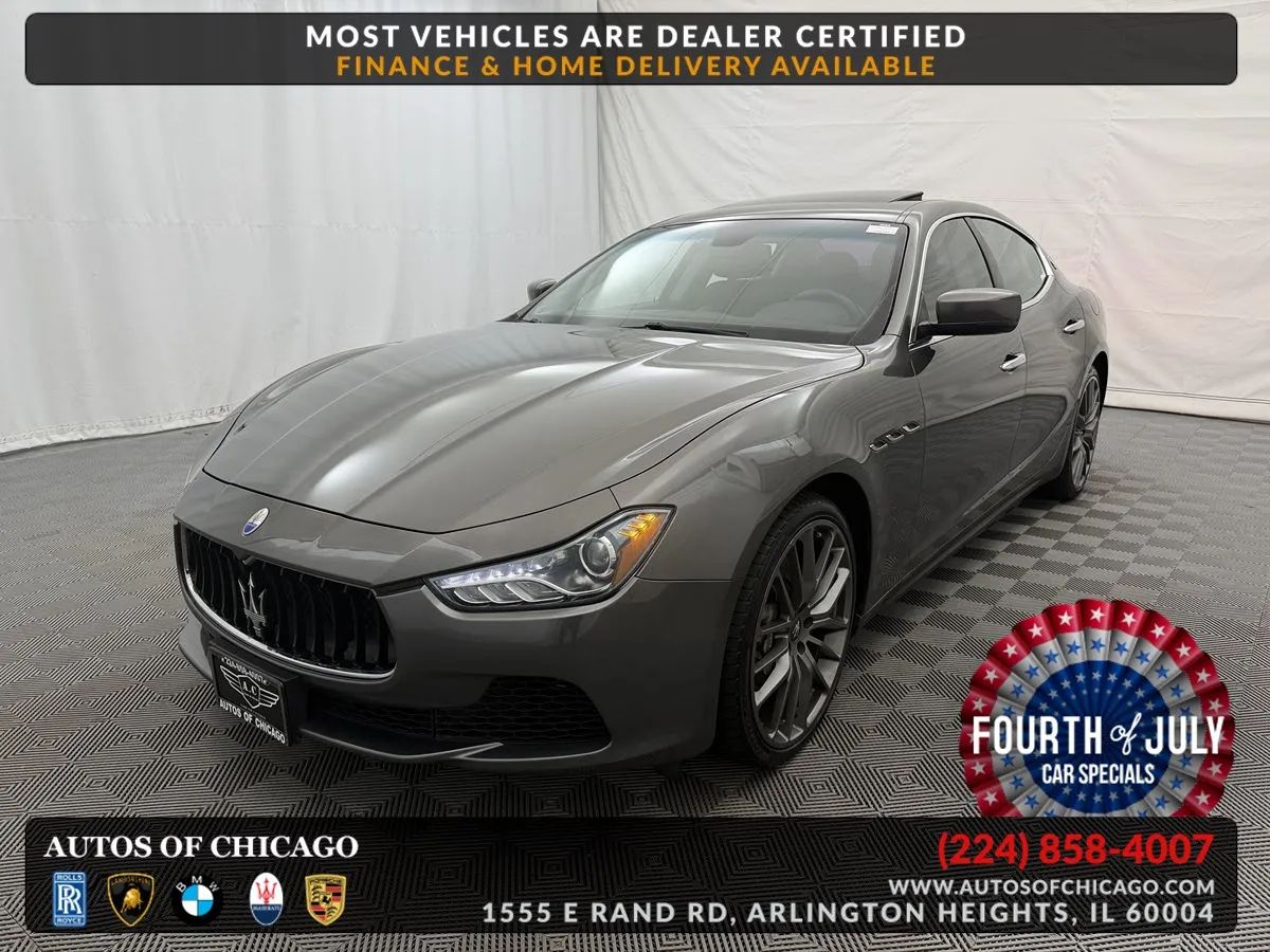 Gray 2015 Maserati Ghibli Sedan All-Wheel Drive Automatic