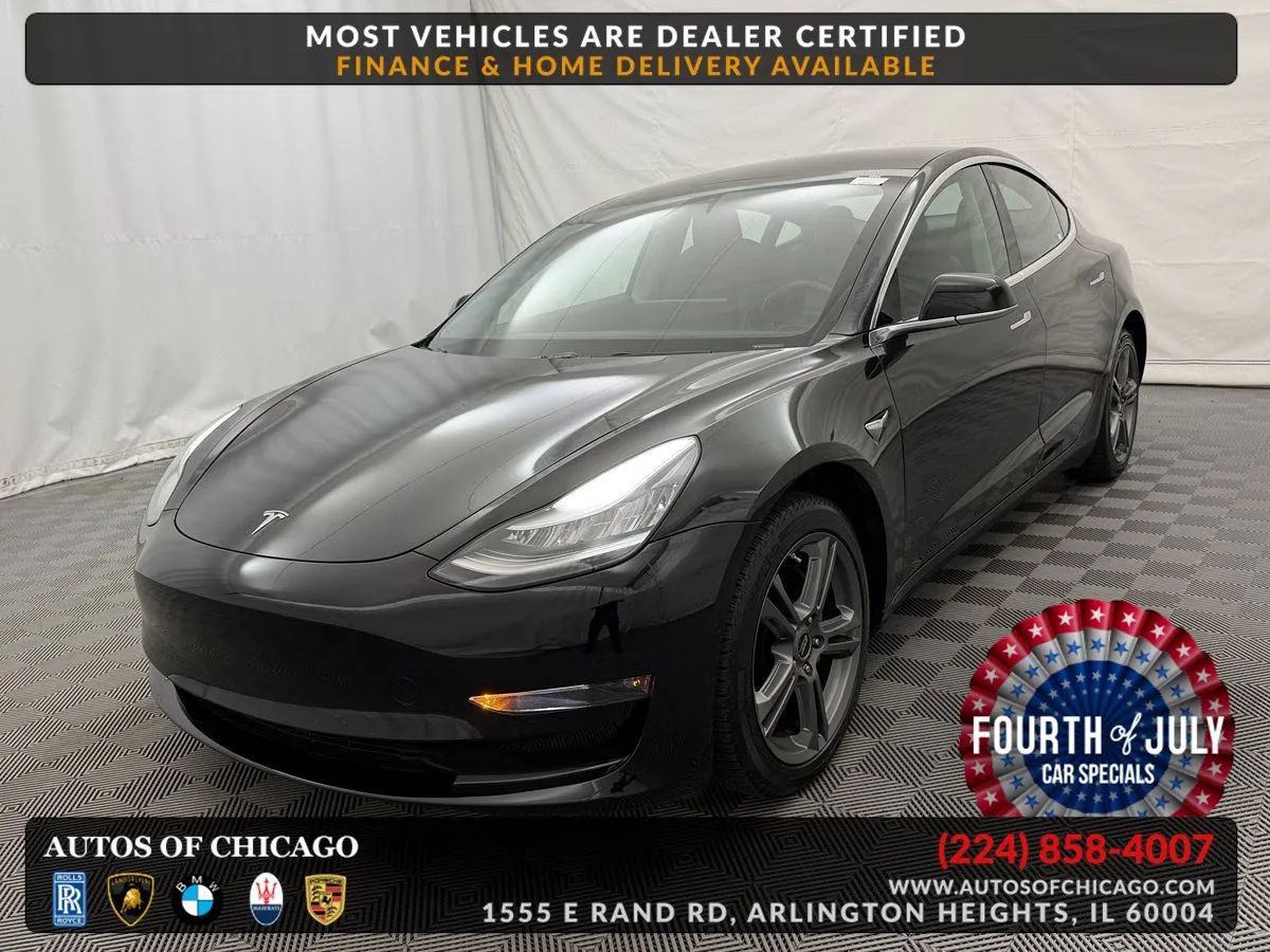 Black 2019 Tesla Model 3 Sedan All-Wheel Drive Automatic