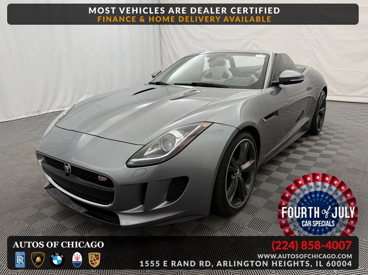 Gray 2014 Jaguar F-TYPE Convertible Rear-Wheel Drive Automatic