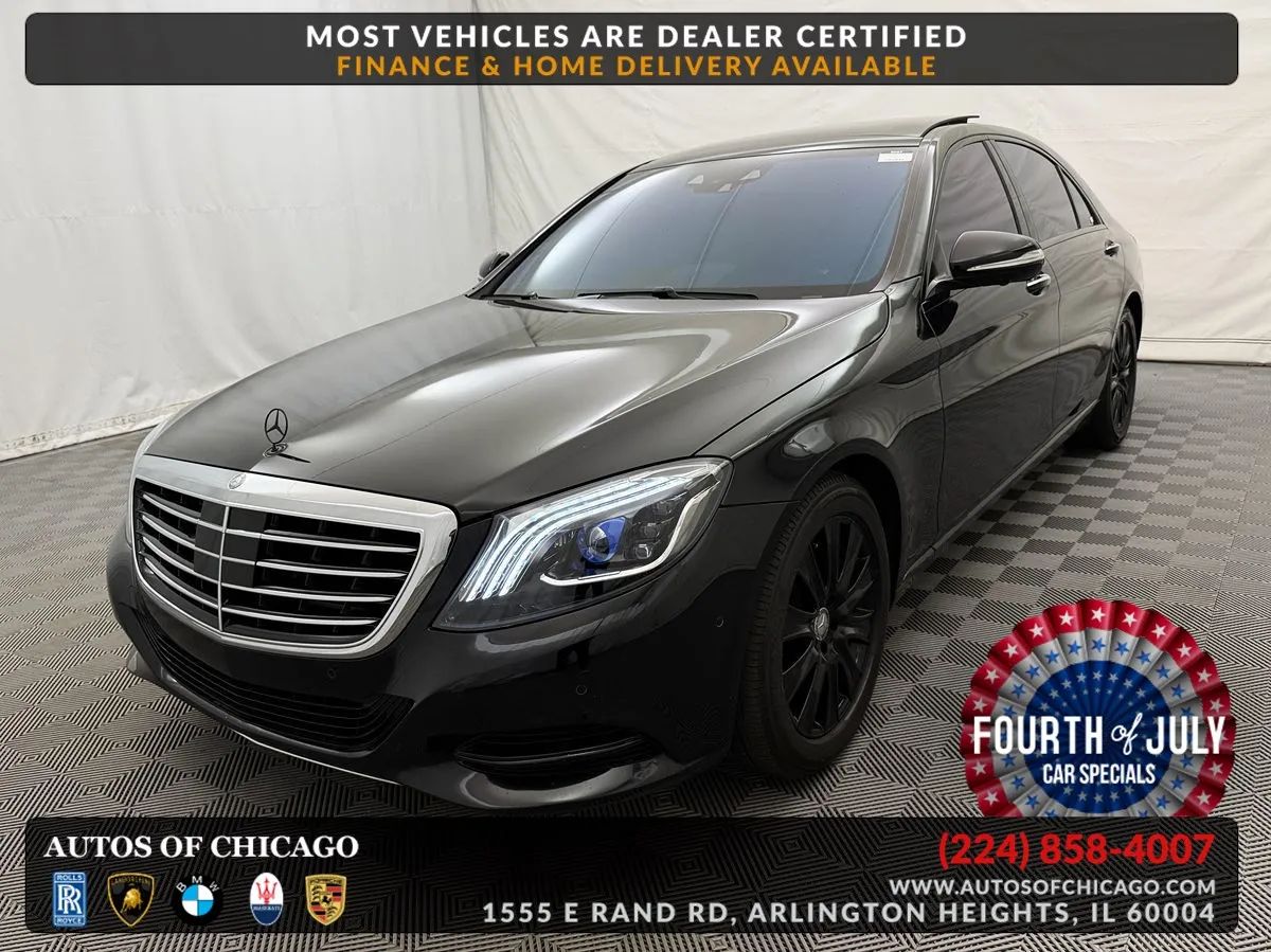 Black 2015 Mercedes-Benz S-Class Sedan All-Wheel Drive Automatic
