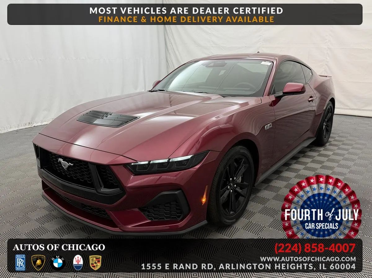 Red 2025 Ford Mustang Coupe Rear-Wheel Drive Automatic