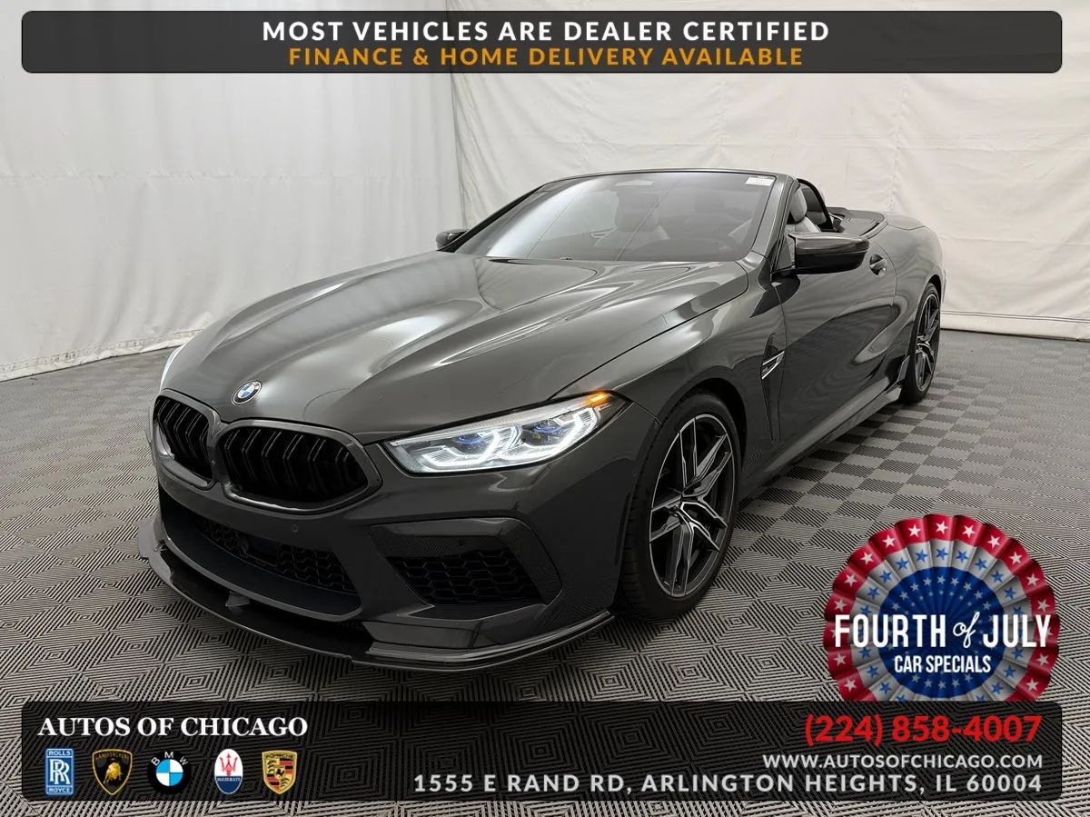 Gray 2020 BMW M8 Convertible All-Wheel Drive Automatic