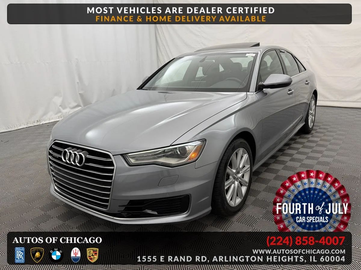 Silver 2016 Audi A6 Sedan All-Wheel Drive Automatic