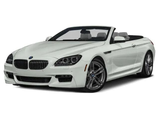 Black 2015 BMW 6 Series Convertible Rear-Wheel Drive Automatic