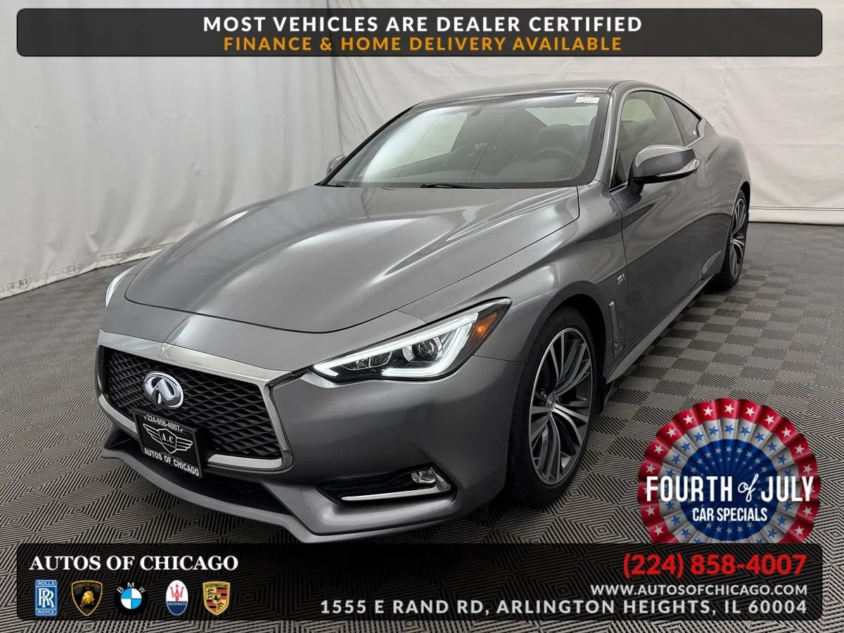 Gray (Graphite Shadow) 2018 INFINITI Q60 Coupe All-Wheel Drive Automatic