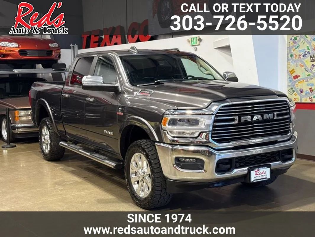 Gray 2021 RAM 2500 Laramie Crew Cab 4WD Pickup Truck Four-Wheel Drive 6-Speed Automatic