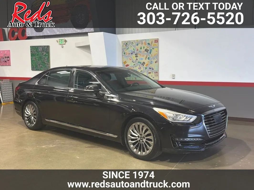 Black 2019 Genesis G90 Sedan Rear-Wheel Drive 8-Speed Automatic