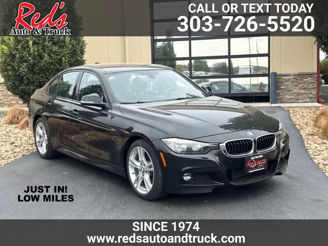 Black 2017 BMW 3 Series Sedan Rear-Wheel Drive 8-Speed Automatic