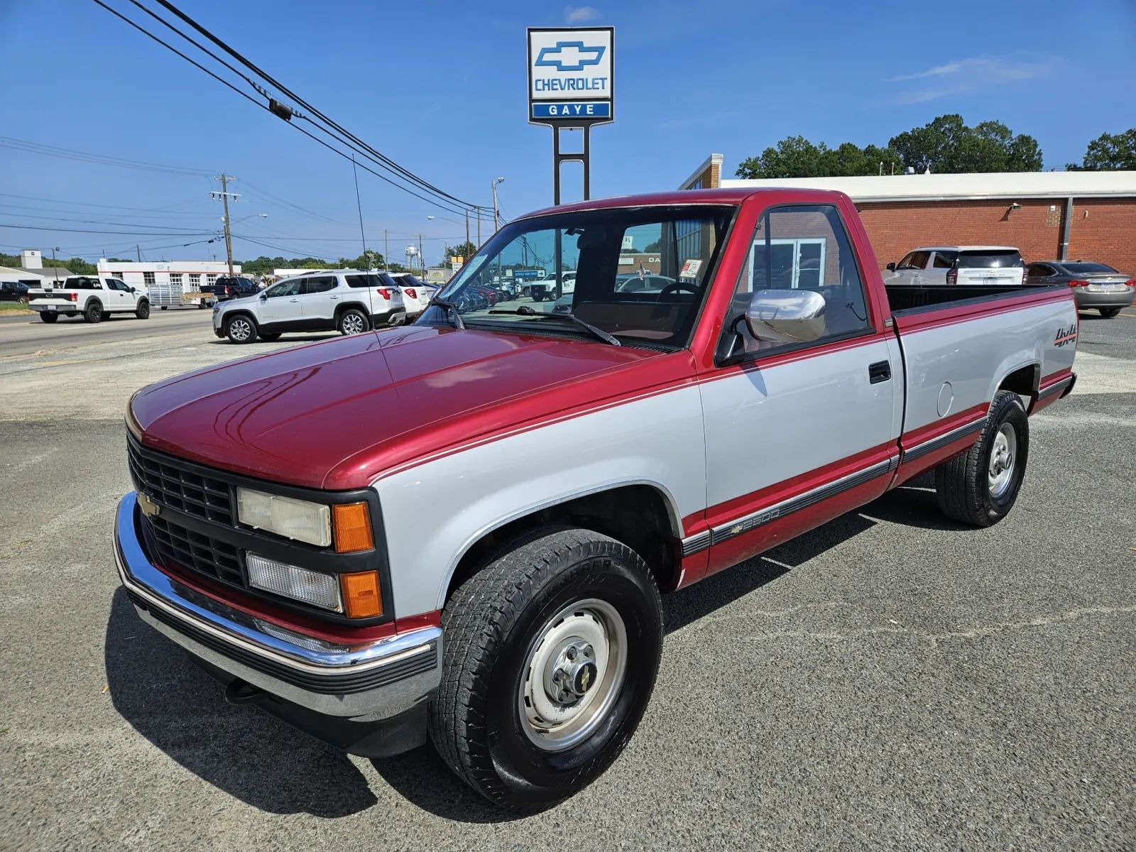 Silver 1990 Chevrolet C/K 2500 Pickup Truck Four-Wheel Drive Automatic