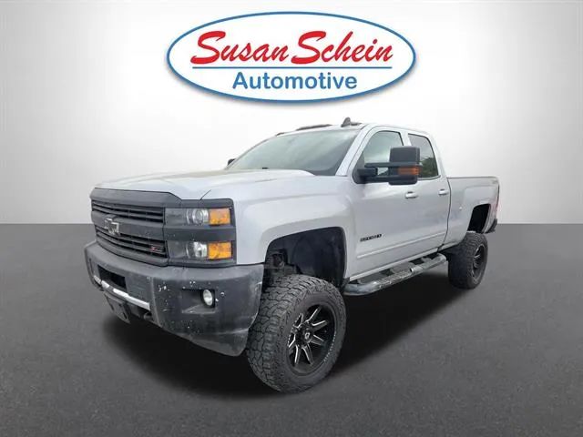 Silver 2017 Chevrolet Silverado 2500HD LT Double Cab 4WD Pickup Truck Four-Wheel Drive 6-Speed Automatic