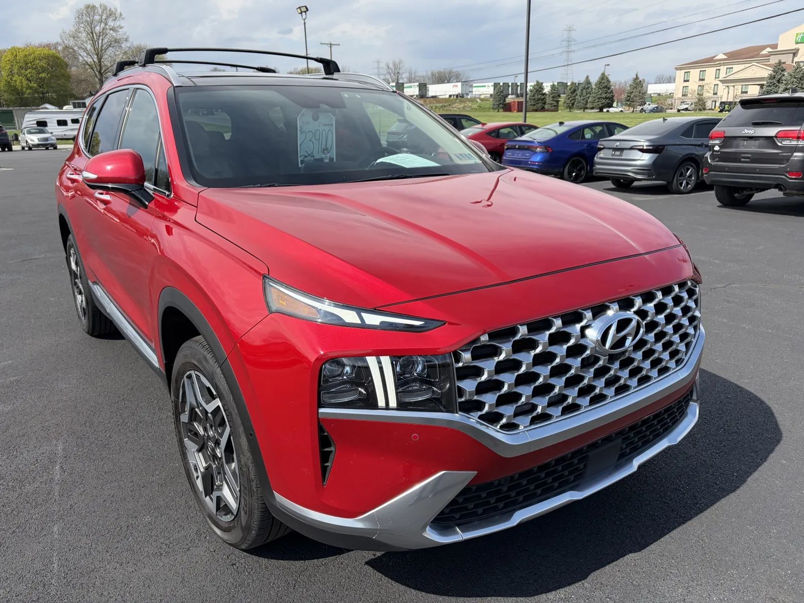Red 2021 Hyundai Santa Fe Limited AWD SUV / Crossover All-Wheel Drive Automatic