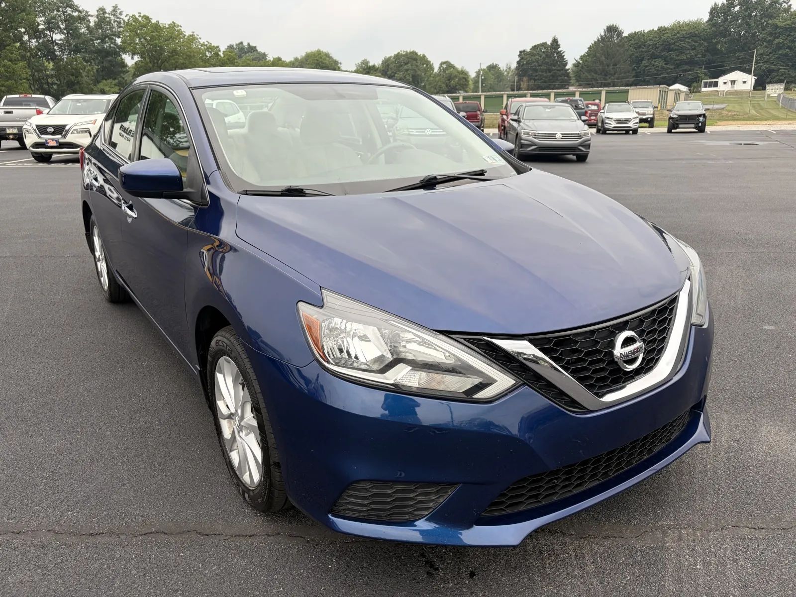 Blue 2017 Nissan Sentra Sedan Front-Wheel Drive Automatic