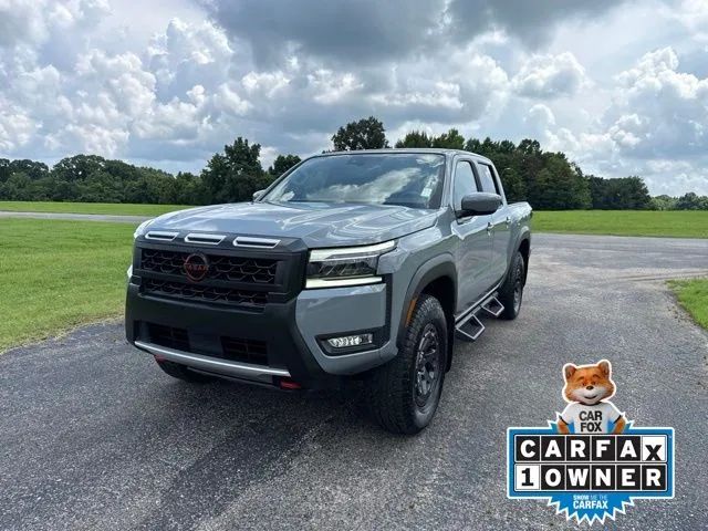Gray 2025 Nissan Frontier Pickup Truck Four-Wheel Drive 9-Speed Automatic Overdrive