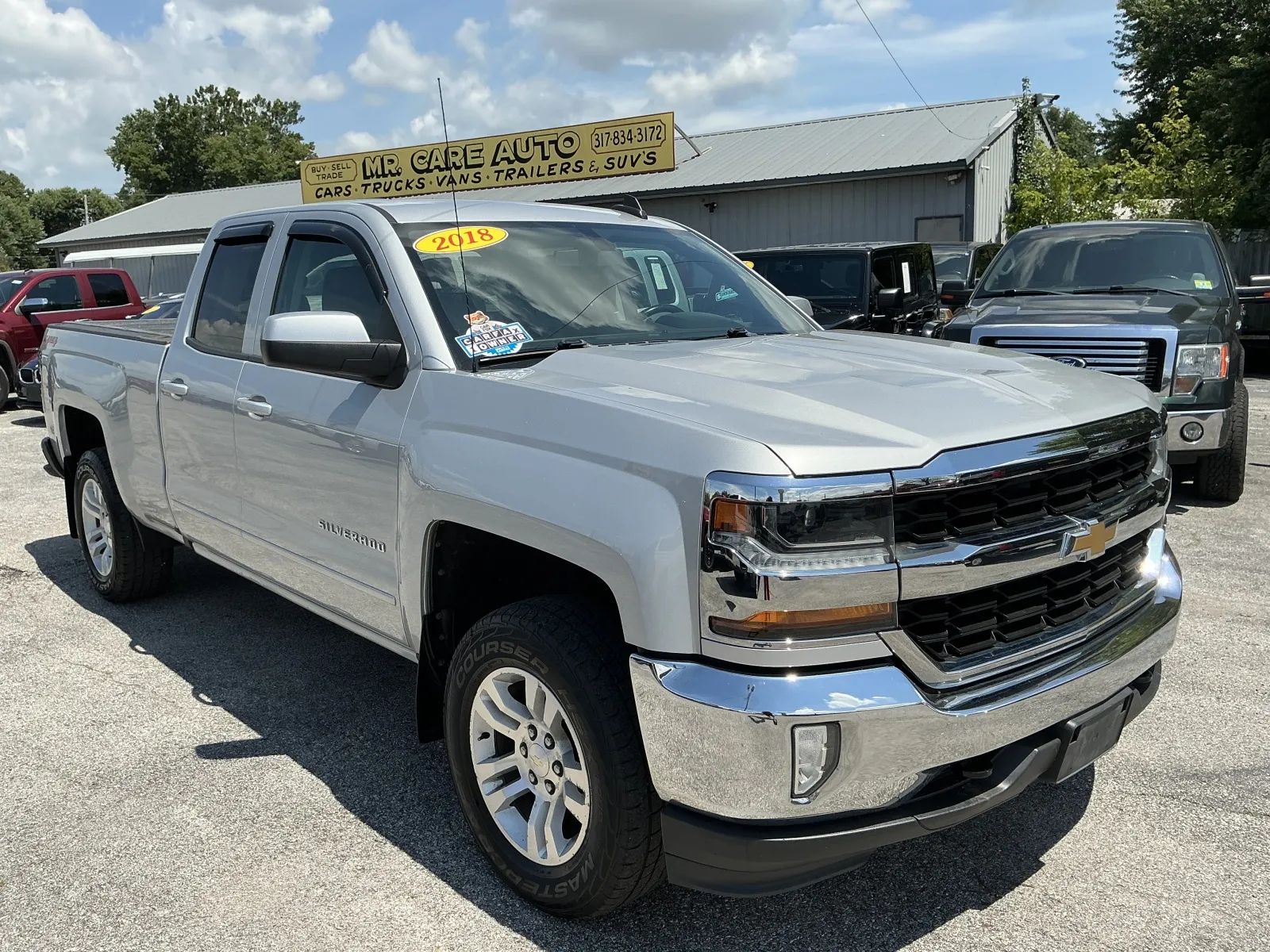 Silver 2018 Chevrolet Silverado 1500 Pickup Truck Four-Wheel Drive Automatic