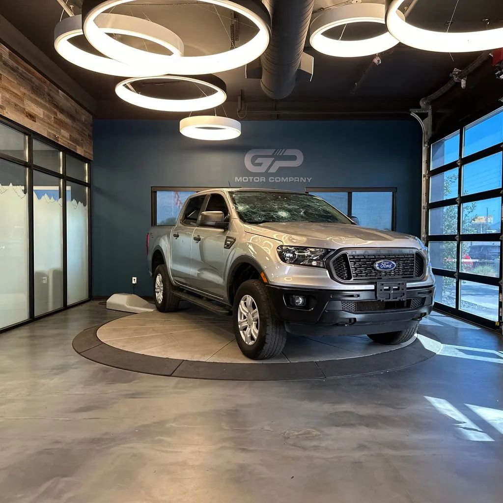 Silver 2021 Ford Ranger Pickup Truck Four-Wheel Drive Automatic